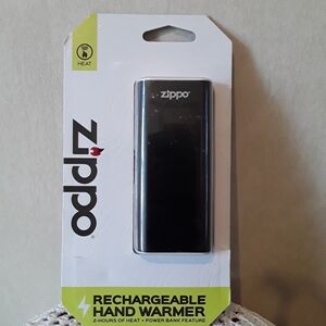Zippo/rechargeable hand warmer/black/USB cord/pocket hand warmer/3 1/2in.x 1 1/2